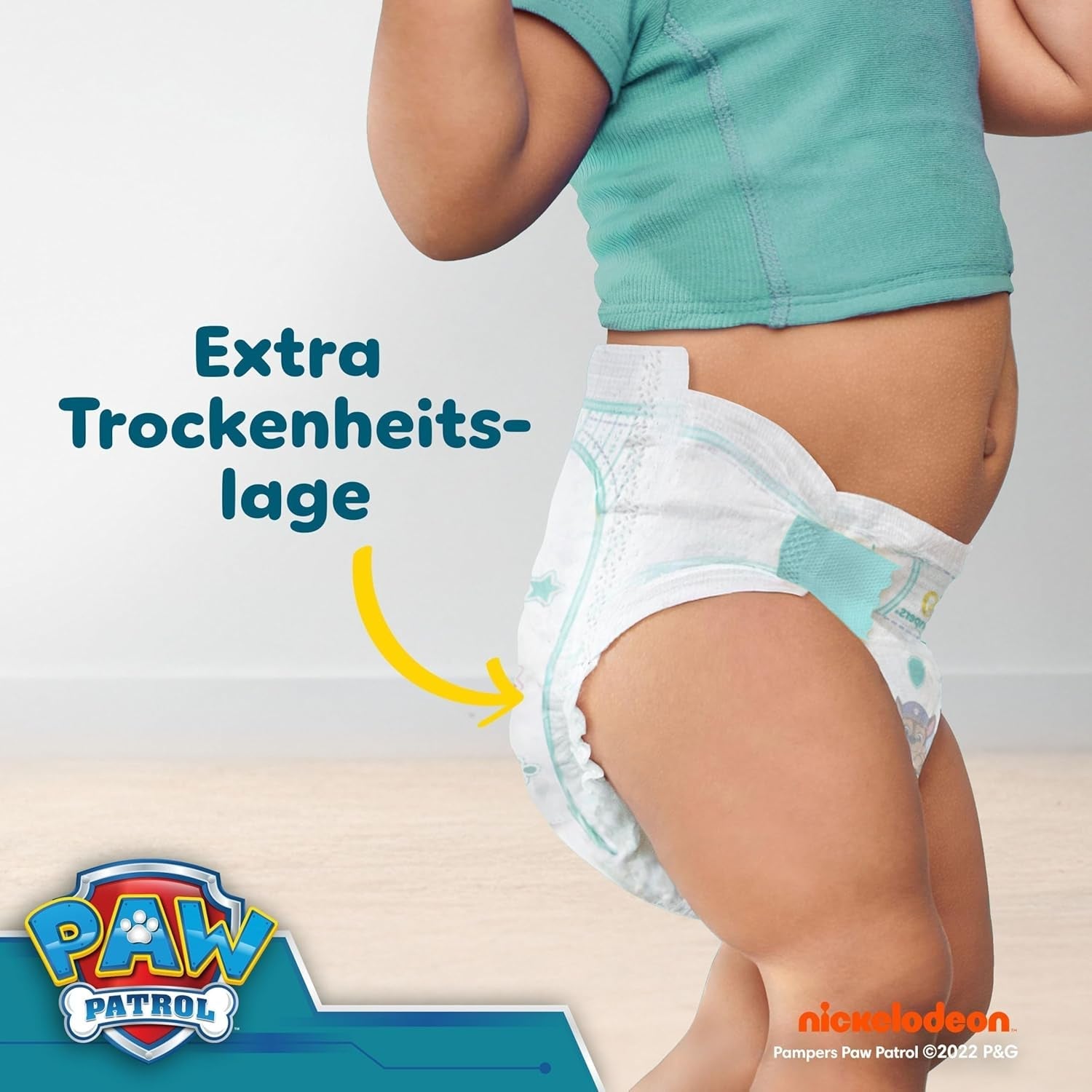 Scutece Pampers Baby-Dry Ediția Patrula Cățelușilor, mărimea 6, 164 de scutece, 13 kg - 18 kg, protecție împotriva scurgerilor de până la 100% și confort toată noaptea
