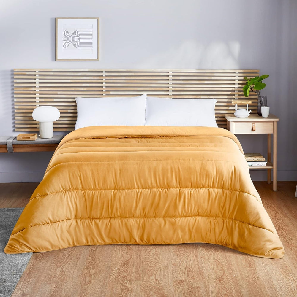 Pikolin Home - Kifordítható paplan 300 G - Kéttónusú Nordic töltet - Ágyhoz 90 - kényelmes, meleg, légáteresztő, Mályva, 150 X 220 Cm Paplanok és paplanok Naty Shop