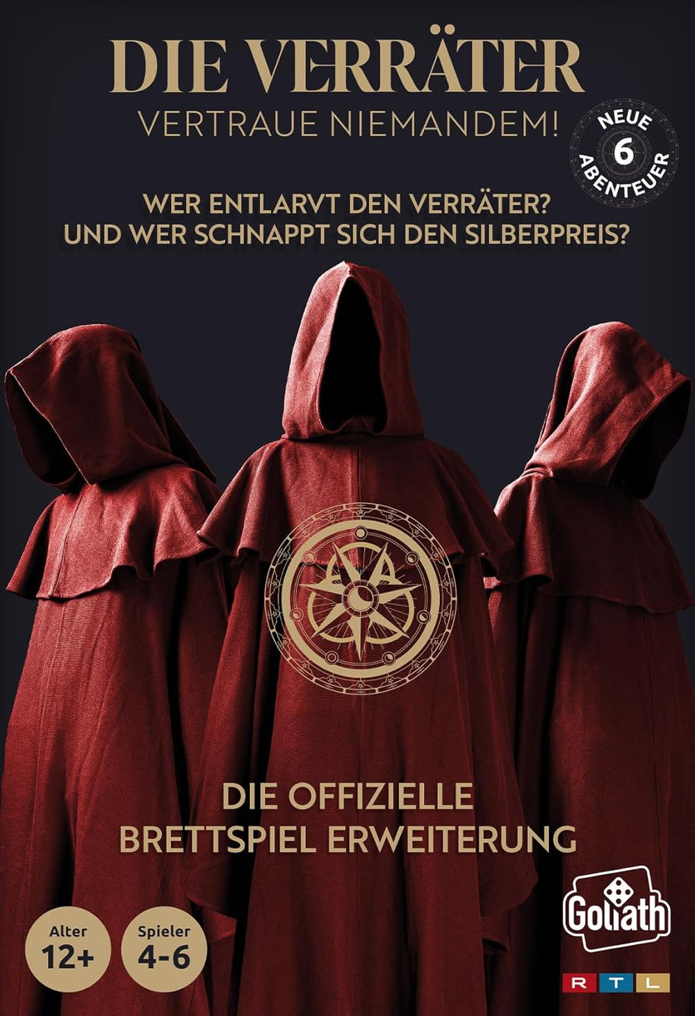 Goliath: Traitors, társasjátékok 12 éves kortól, társasjátékok 4-6 játékos számára, a játék az azonos nevű tévésorozaton alapul