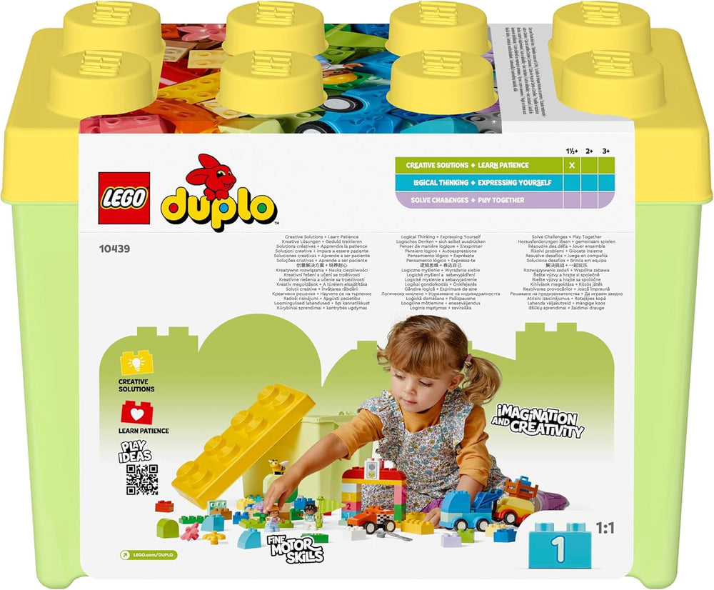 LEGO DUPLO klasszikus tégladobozos autók és teherautók, jármű játékkészlet 1,5 éves kortól, kreatív tanulási játék, autós játék és versenyautó készlet 10439 építőkészletek Besuche den LEGO-Store