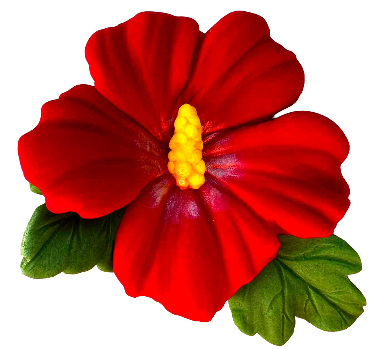 Ehető hibiszkusz virág – tortadekoráció 9,5 cm kézzel készítve