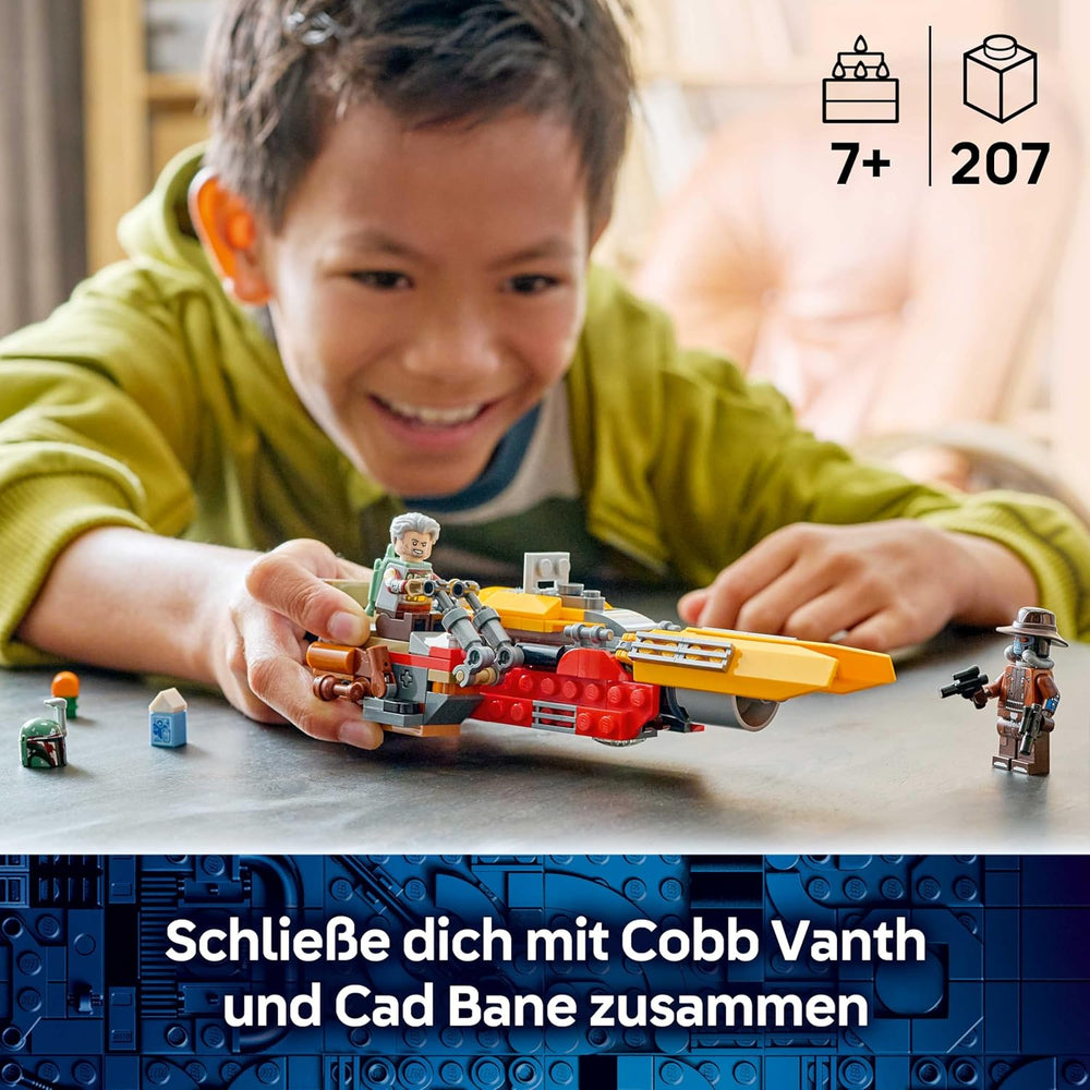LEGO Star Wars 75437 Cobb Vanths Speeder - inkl. Cobb Vanth & Cad Bane minifigura sowie Blaster & Jetpack - Geschenk für Jungen ab 7 Jahren und Fans von The Mandalorian