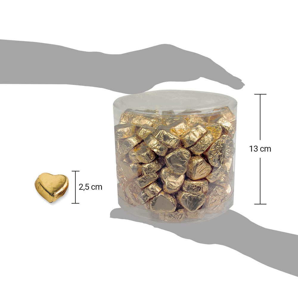 Günthart 150 darabos arany csokoládé szívek nugát töltelékkel, rénszarvas | Vörös Rudolf - Nugát krém | Arany csokoládé szívek | Verseny | Arany csokoládé szívek | karácsony (1,2 kg)