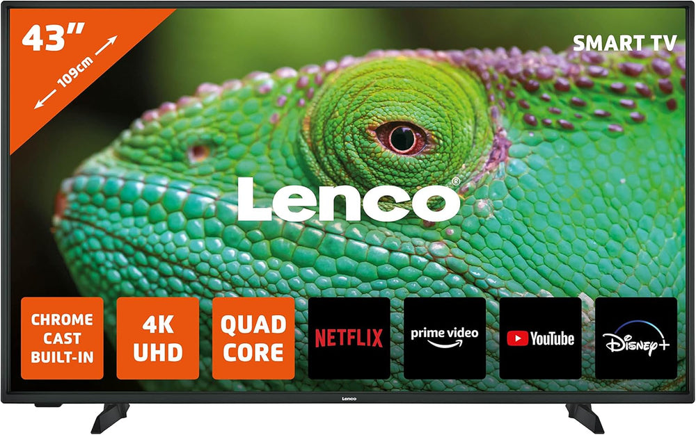 Lenco LED-3263BK (V2) - Televizor inteligent Android de 32 de inci, negru - Imagini strălucitoare, streaming flexibil și Chromecast integrat - HD-Ready, HDR, Wi-Fi, Bluetooth - Ideal pentru acasă și în deplasare