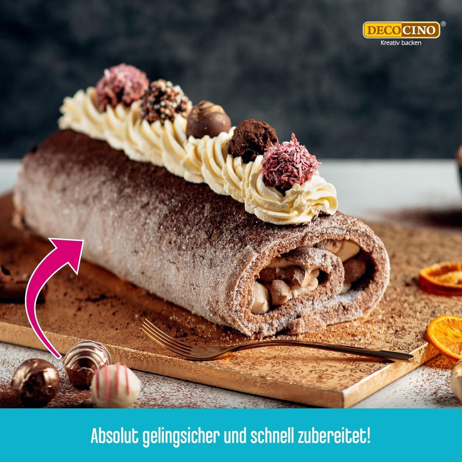 DECOCINO Biscuit Backmischung (250 G) – Einfache Zubereitung – Gelingsicher – Zum Backen Von Luftigen Biskuitböden, Creme-Torten, Biskuitrollen Uvm. Naty Shop