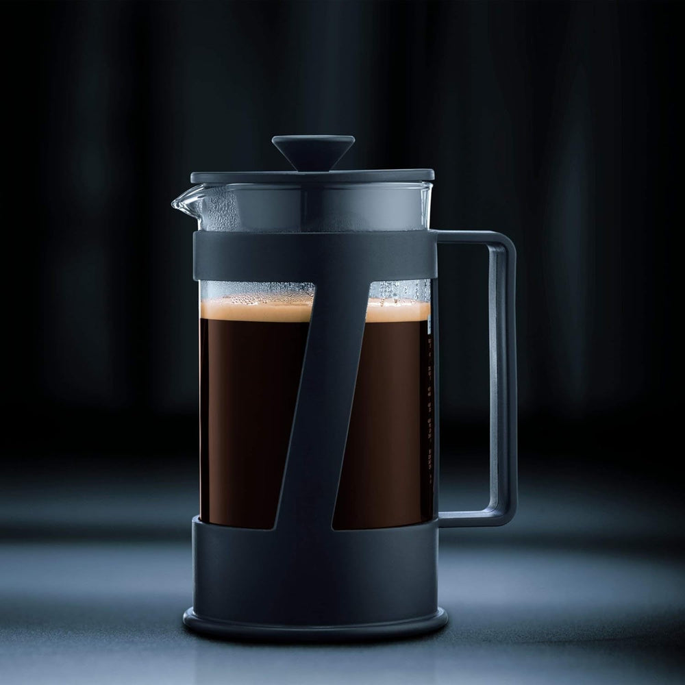 Cafetieră Bodum CREMA (sistem French Press, filtru permanent din oțel inoxidabil, capac de siguranță, 0,5 litri) neagră