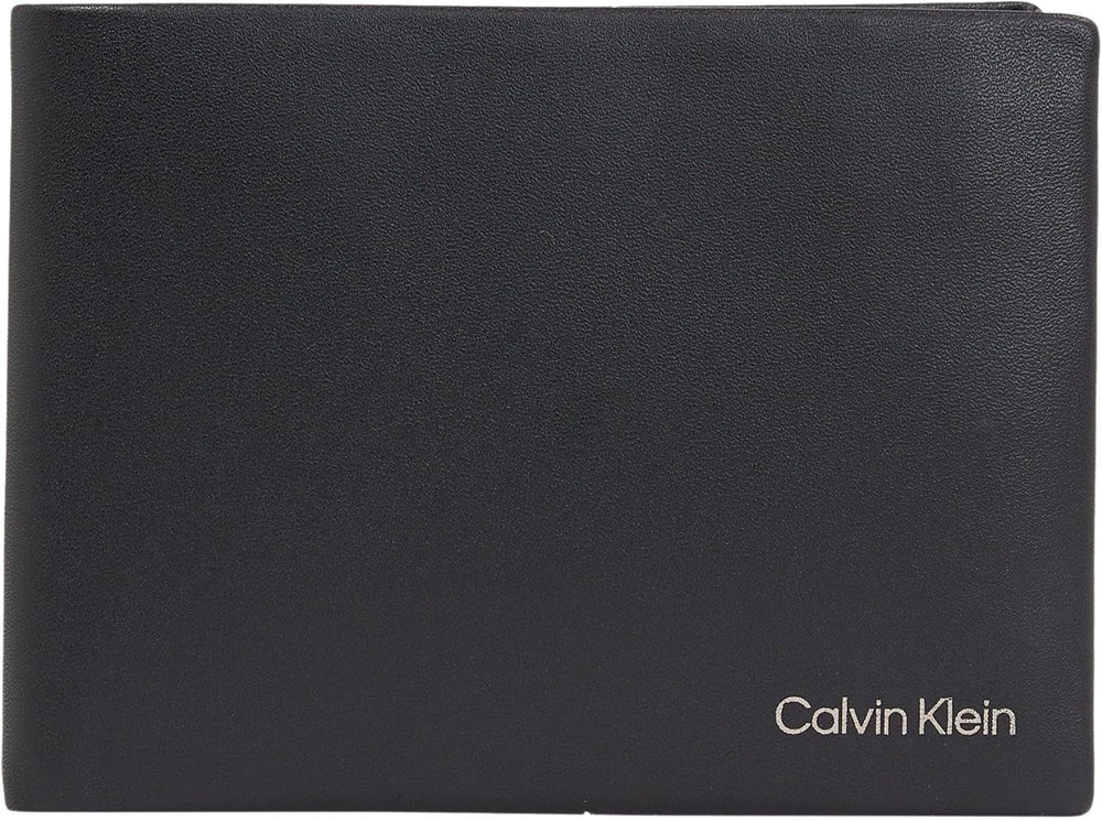 Calvin Klein Bifold pentru bărbați Ck Concise 5cc W/Coin L K50k510599 Portofele Portofel Barbati Naty Shop Negru Os