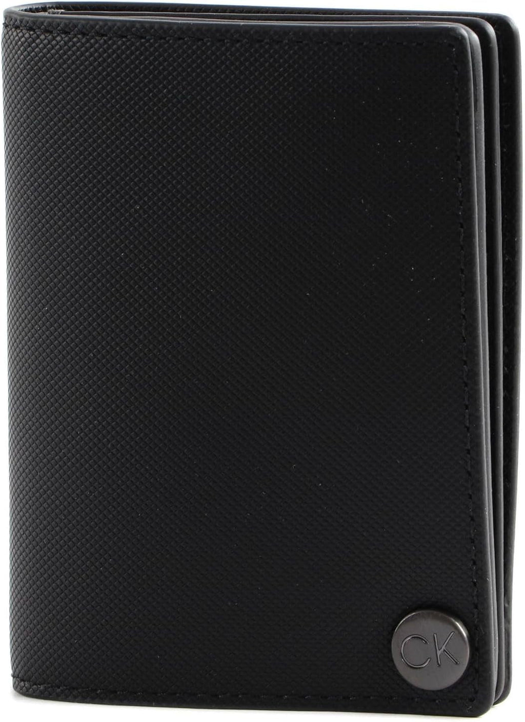 Calvin Klein CK CLEAN PQ COVERED CARDHOLDER Portofel pentru bărbați, negru (Ck Black), OS Portofel Barbati Naty Shop Titlu implicit