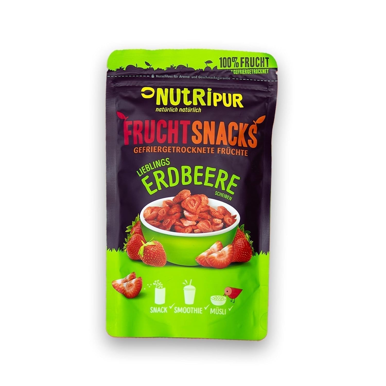 Căpșuni liofilizate 300g: felii de căpșuni uscate neîndulcite - Căpșuni liofilizate cu fructe pure, pline de aromă: fructe de pădure liofilizate - Fructe uscate NUTRIPUR Produse deshidratate Naty Shop 70 G (1 pachet) Căpșuni