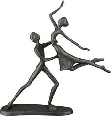 Casablanca Deco Sculptură Figura Statuie cuplu dansator - Fier Culoare: maro Înălțime 17,5 cm Lățime 20 cm Motiv cuplu - decor, artă, cadou, living Statuete si sculpturi Naty Shop Maro Înălțime 17,5 cm