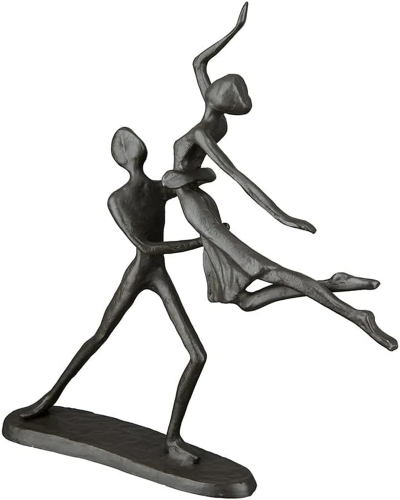 Casablanca Deco Sculptură Figura Statuie cuplu dansator - Fier Culoare: maro Înălțime 17,5 cm Lățime 20 cm Motiv cuplu - decor, artă, cadou, living Statuete si sculpturi Naty Shop
