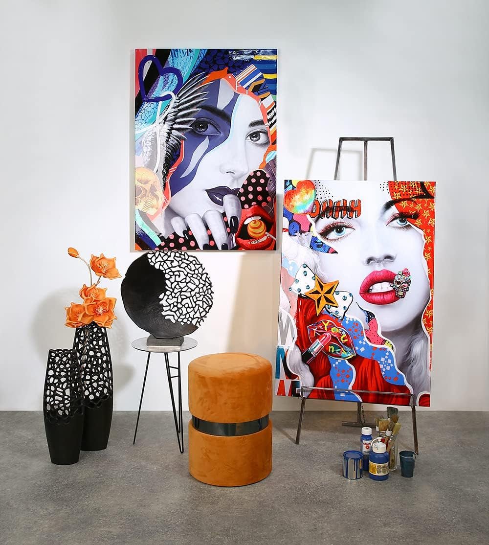 Casablanca design modern GILDE sculptura Osaka negru H: 44 cm W: 41 cm D: 10cm 43491 Statuete si sculpturi Naty Shop