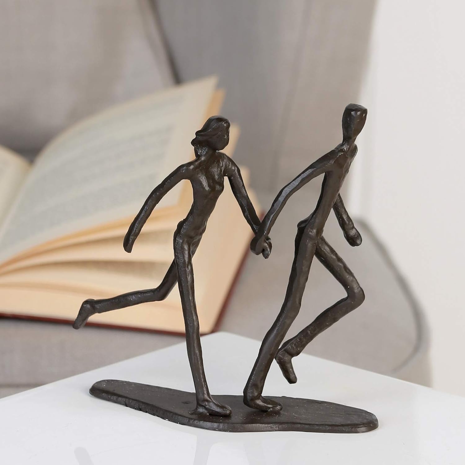 Casablanca - sculptură de design Running - din fier - arsă H 17 cm Statuete si sculpturi Naty Shop