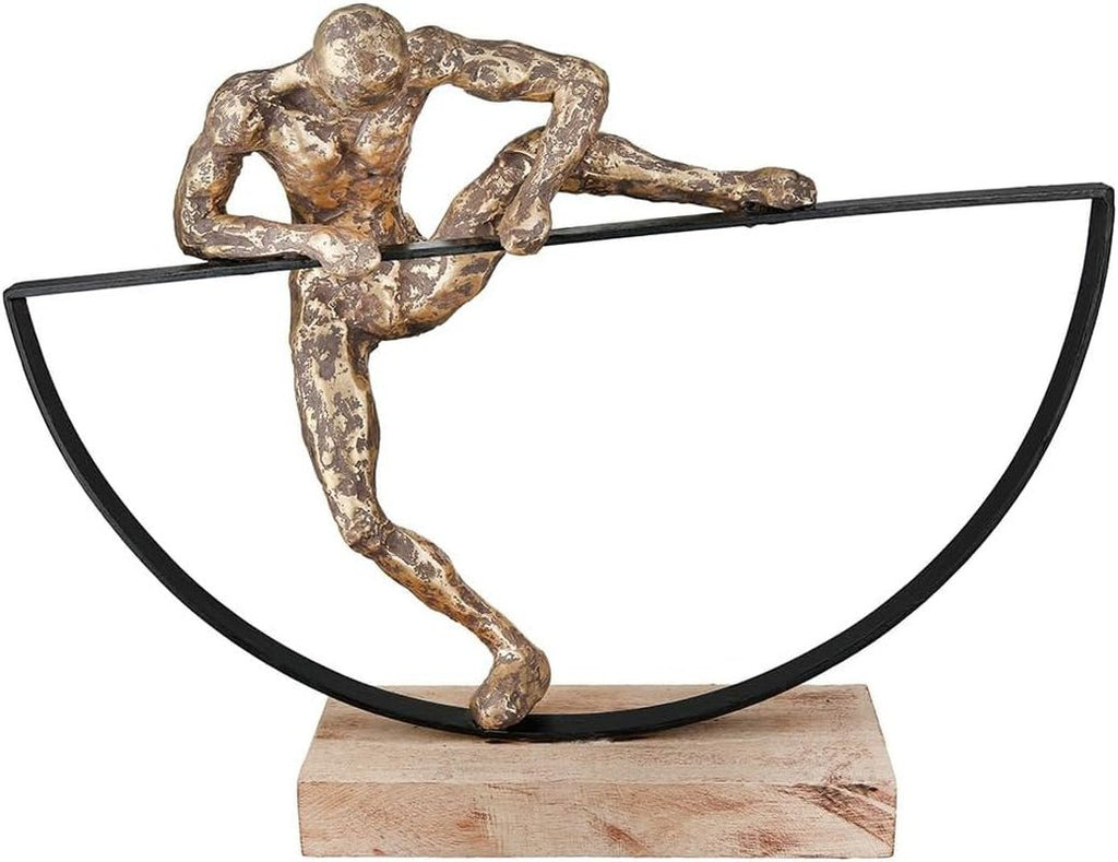 Casablanca sculptură decorativă mare - sculptură rotundă din lemn de aluminiu culoare: argintiu natural - decorare cameră de zi cadou aniversare înălțime 46 cm Statuete si sculpturi Naty Shop Bronz Înălțime 32 cm