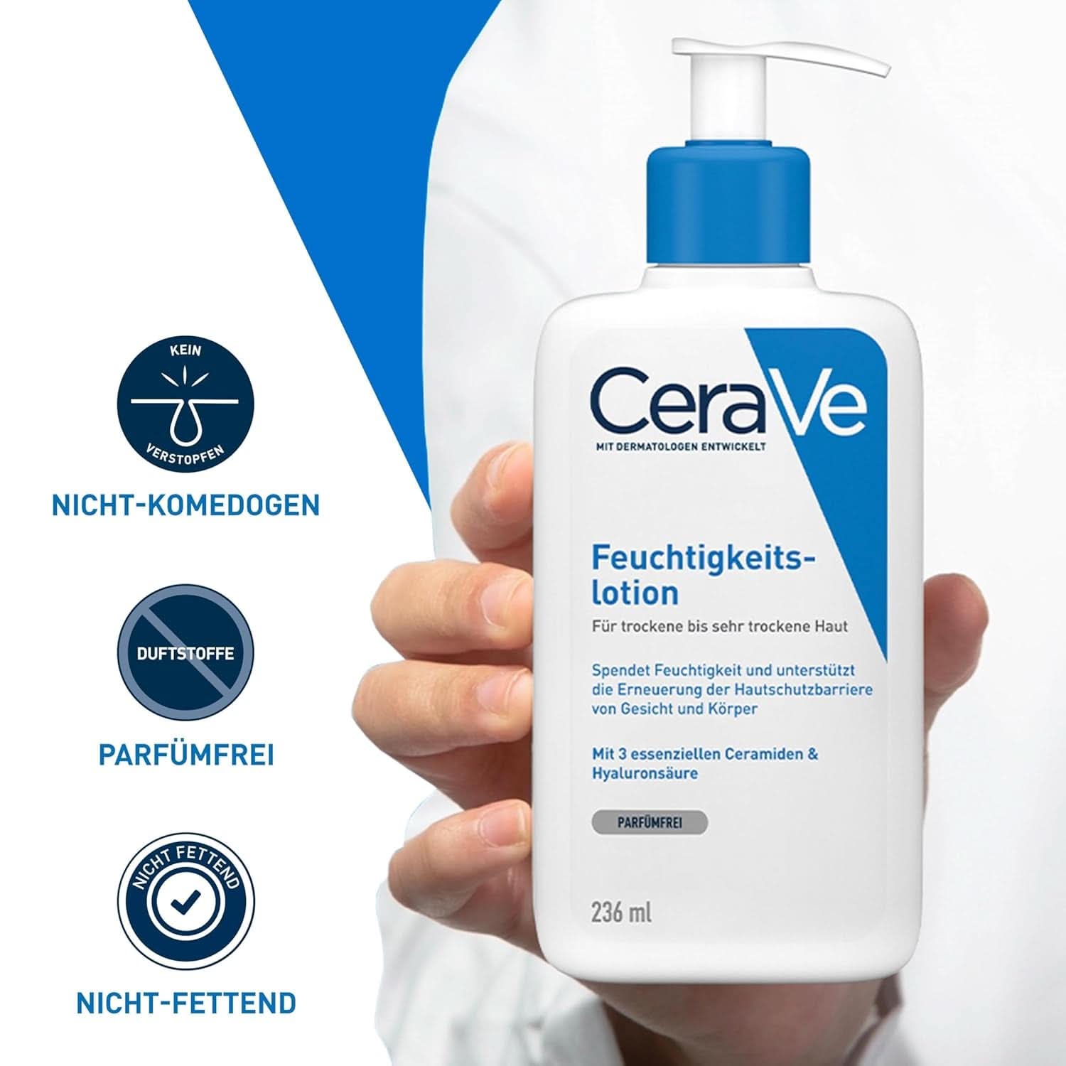 Cerave testápoló adagolópumpával, alkalmas atópiás dermatitisz és száraz vagy nagyon száraz bőrre, 236 ml Kozmetikai és Szépségápolási Naty Shop