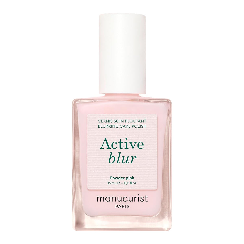 MANUCUIST Nail Care Repair Active Glow Raspberry (rózsaszín) bio-alapú: édes mandula, málna, tápláló és fényes körömlakk, átlátszó rózsaszín hatás - Nude körömlakk
