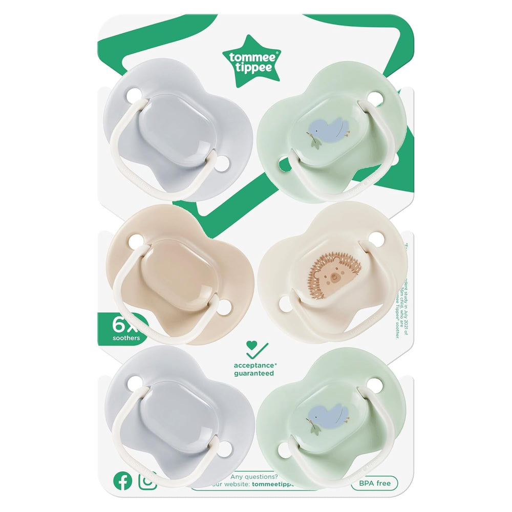 Suzete Tommee Tippee Anytime, 0-6 luni, pachet de 6 suzete simetrice, fără BPA