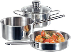 Fissler Häppchen / Rozsdamentes acél serpenyő (Ø 16Cm - 0,5 liter ) Mini fedetlen serpenyő, ideális apró harapnivalókhoz - Indukciós, ezüst edények és serpenyők Naty Shop