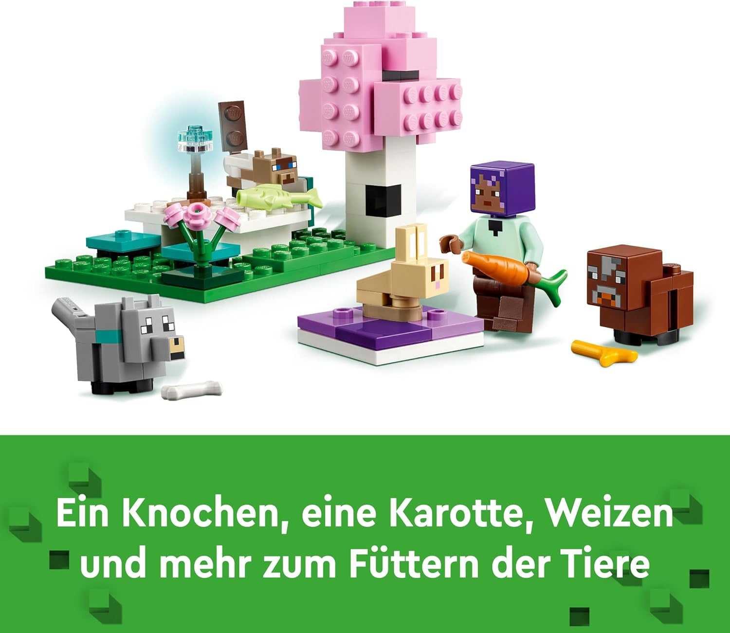 LEGO Minecraft Animal Sanctuary több állatból álló figura játék 7 éves lányoknak és fiúknak játékos gyerekeknek ajándék Plains Biome tégla modellkészlet 21253 Építőkészlet Besuche den LEGO-Store