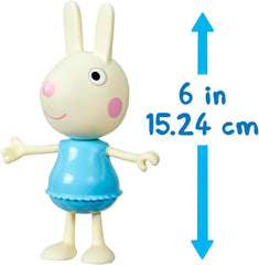 Peppa Pig Luisa Löffel Anziehspaß Figur, 15 cm große Puppe für Mädchen mit Accessoires und Kleidung zum Anziehen, interaktives Spielzeug-Set für Kleinkinder ab 3 Jahren