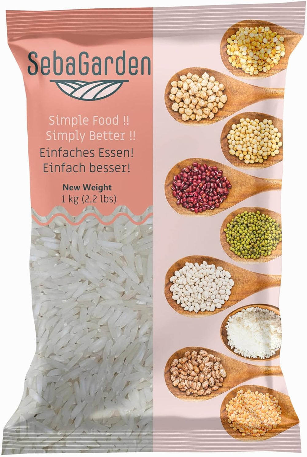 Basmati rizs – Prémium hosszú szemű rizs, 1 kg-os kiszerelés | Természetesen aromás és bolyhos | Ideális biryanihoz, pilafhoz és egyéb ételekhez | Nem GMO, vegán | Bontatlan csomagolás