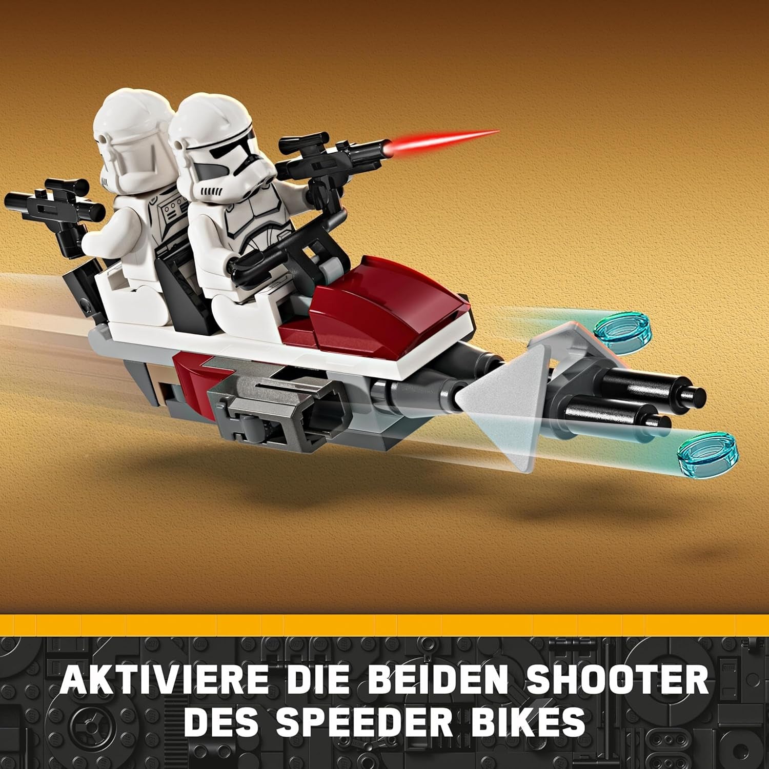 LEGO Star Wars 75372 Clone Trooper & Battle Droid Battle Pack csomaggal 4 minifigura, 5 droid és gyorshajtó motorkerékpár lövöldözős játékkal - Építőjáték 7 évesnél idősebb fiúknak és lányoknak Építőkészletek Besuche den LEGO-Store