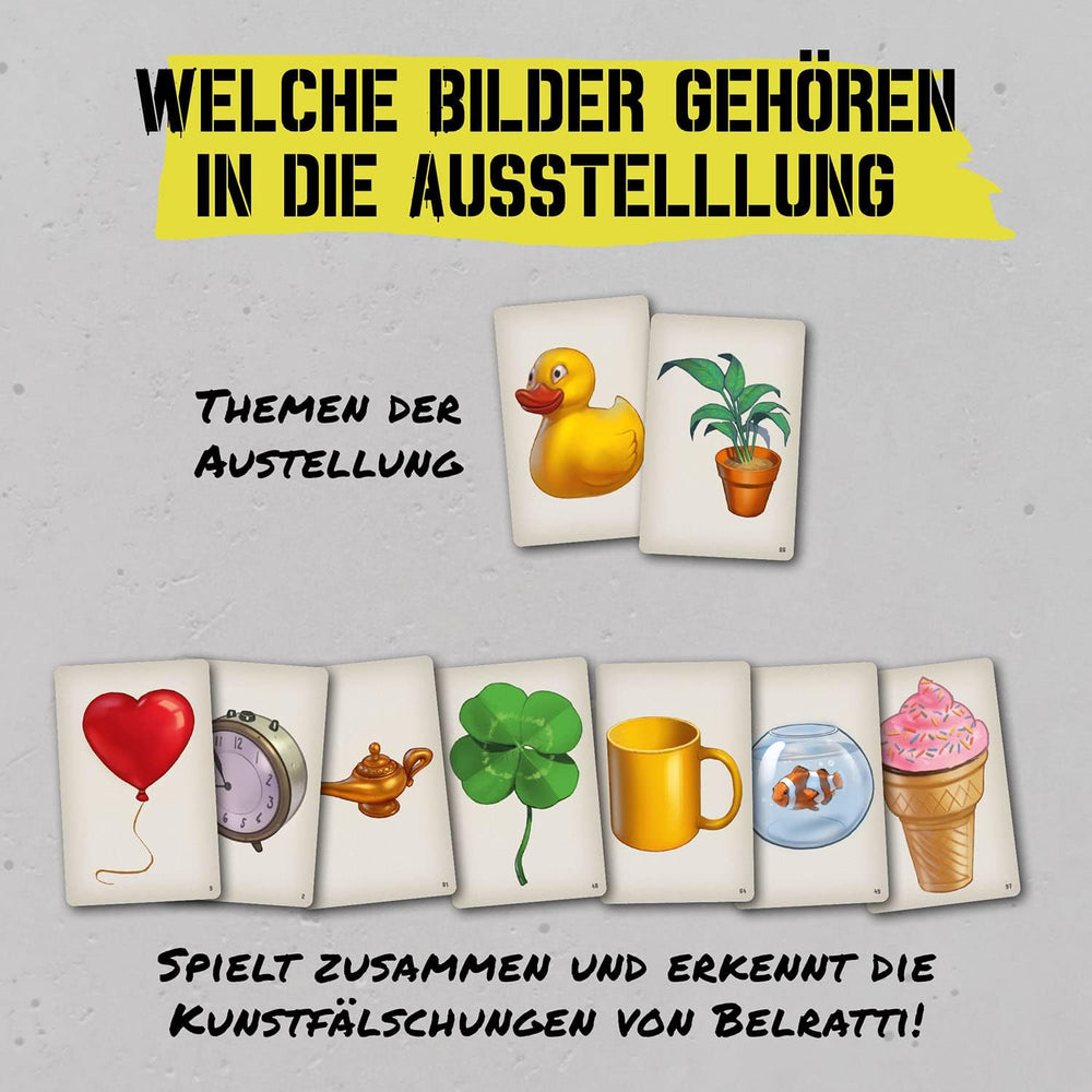 KOSMOS 683320 Belratti, ez a művészet, vagy lehet így? Kártyajáték, kooperatív képpáros játék, 3-7 játékos 8 éves kortól