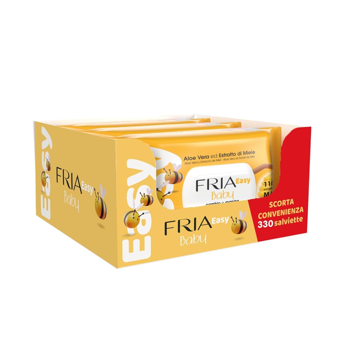 Easy Baby Nedves Törlőkendő Aloe Verával és Mézkivonattal Bőrhidratáló, Bőrgyógyászatilag tesztelt, 20 db törlőkendőt tartalmazó csomag