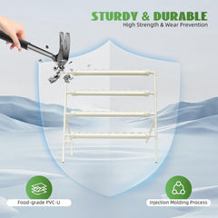 Hidroponikus rendszer, torony hidroponikus termesztőkészlet, 4 szintes ültetőállvány 36 ültetőlyukkal, talajmentes növénytermesztő rendszerek kertekhez, irodákhoz és egyéb bel- és kültéri helyekhez