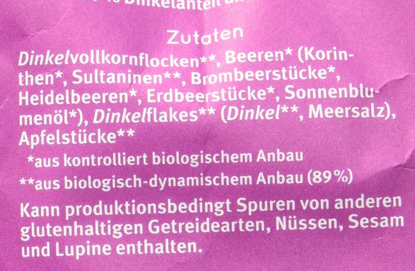 Hof tönkölybogyó ízű müzli, cukrozatlan, 425 g