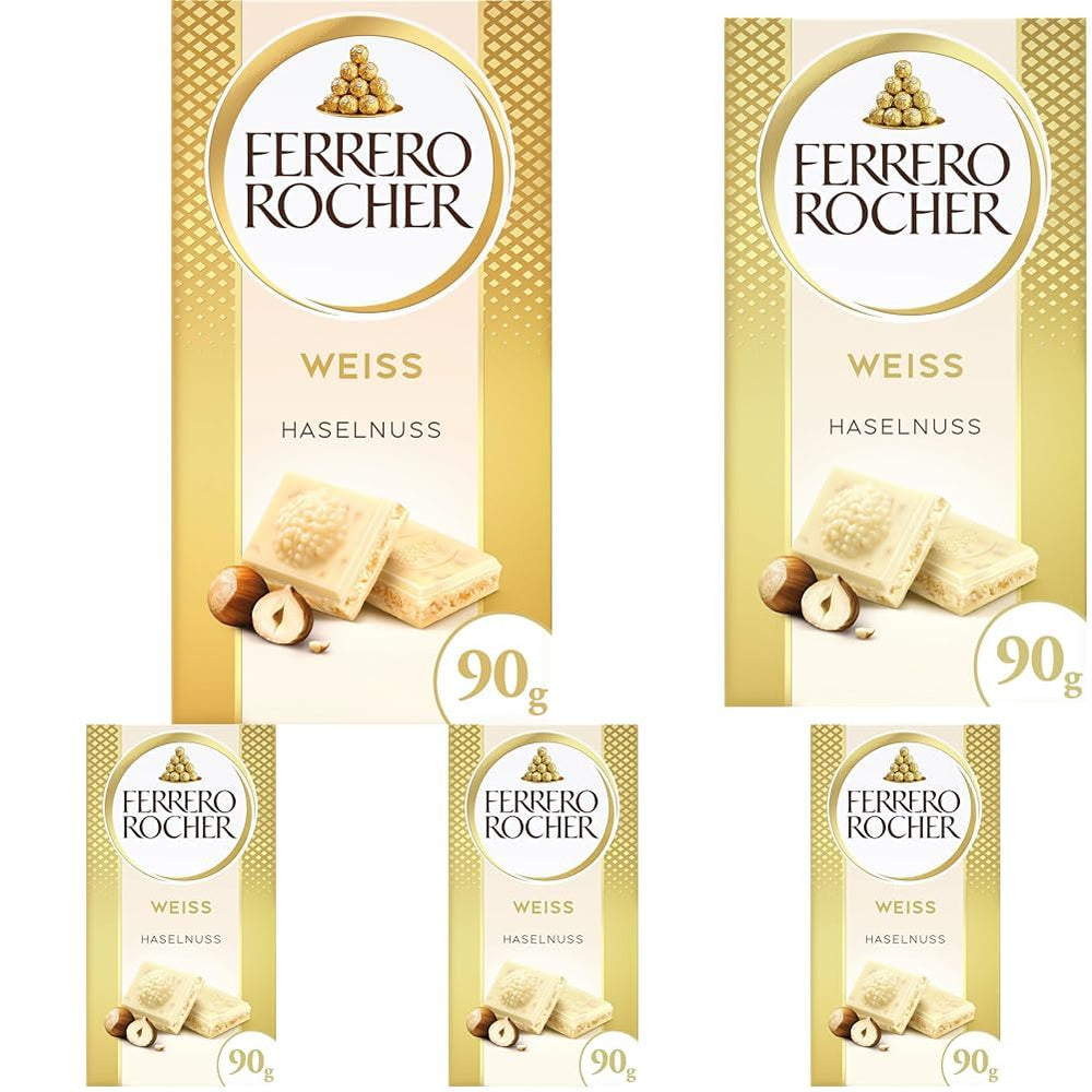 Ferrero Rocher szelet - fehér csokoládé mogyoróval - Valentin napi ajándék neki és neki - 1 db csokoládé x 90g