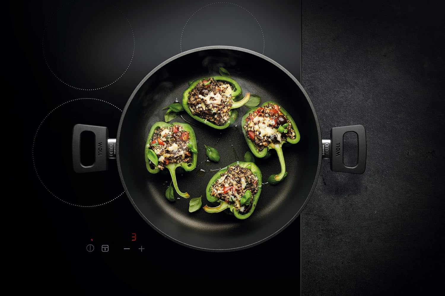 Woll Nowo Titanium Kasserole - Induktiv -, Ø 32 cm, 8 cm Hoch, 5,5 liter, Mit 2 Seitengriffen - Geeignet Für Alle Herdarten Sütőformák és tálcák Naty Shop