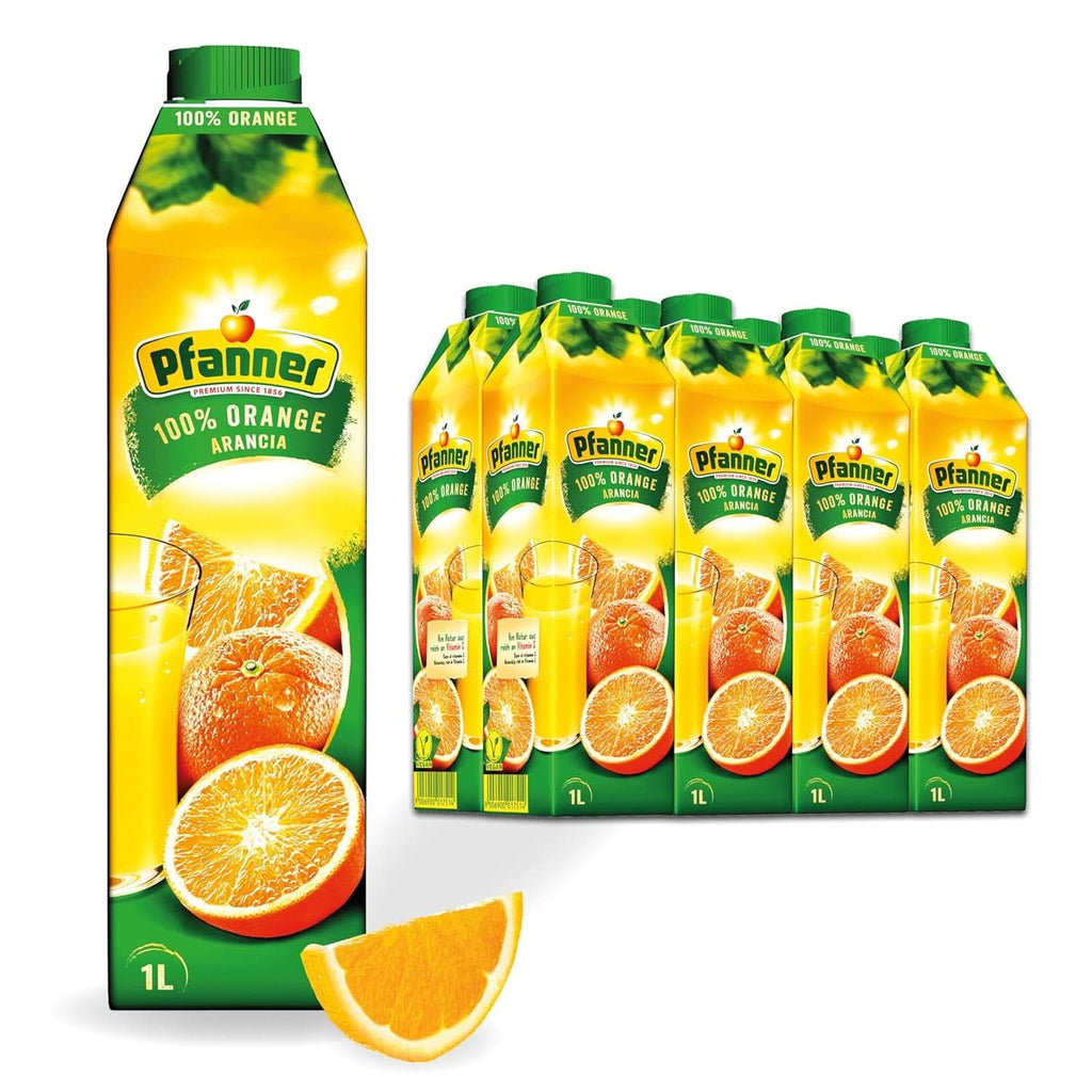 Pfanner Nectar de fructe cu căpșuni (8 X 1 litru) - 30 % conținut de fructe - băutură de căpșuni Naty Shop Portocala