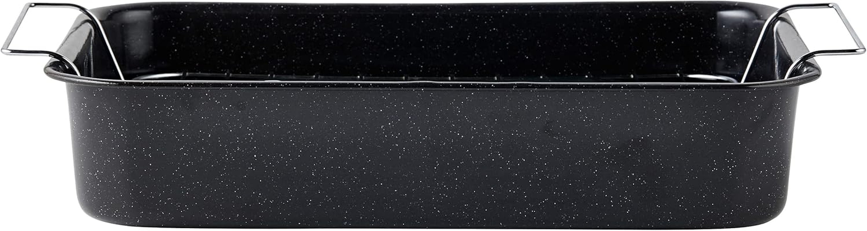 Russell Hobbs CW9161 Romano 34Cm Emaille Bräter - Mit Gitter, Rechteckige Auflaufform Mit Rost, Spülmaschinenfest Ofenform, Grill Auflaufform, Bratform Für Backofen Ofenbeständig Bis 230 Grad Matrite si tavi pentru copt Naty Shop