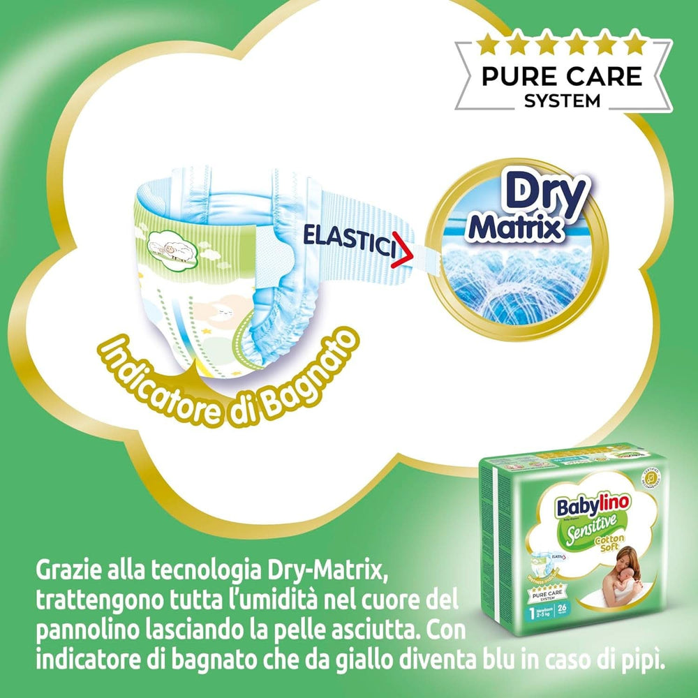 Babylino Sensitive, Scutece delicate pentru copii, diverse marimi Mama si Copilul Naty Shop