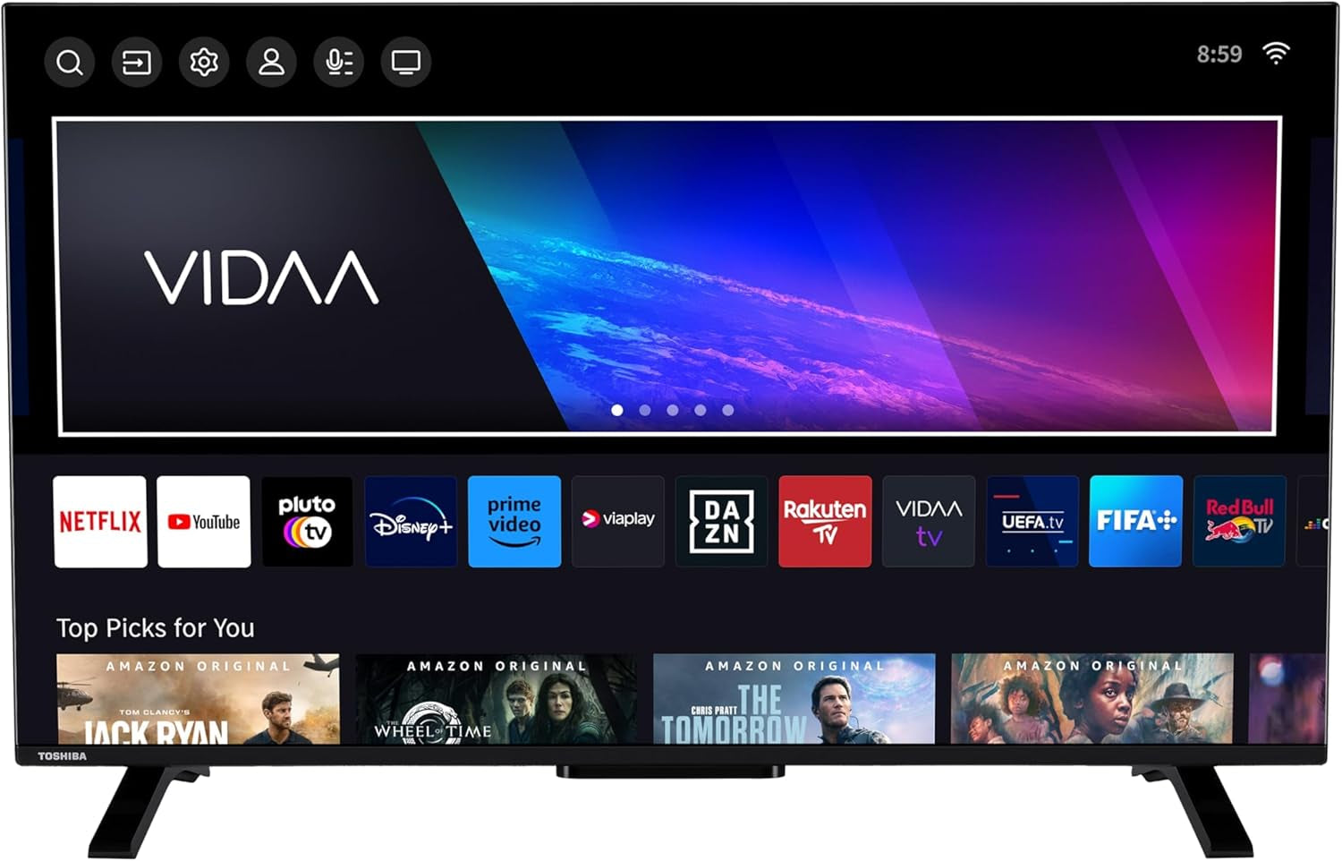 Televizor Toshiba 40LV2E63DAZ de 40 de inci/TV inteligent VIDAA (Full HD, HDR, tuner triplu, Bluetooth, Dolby Audio) [2024]