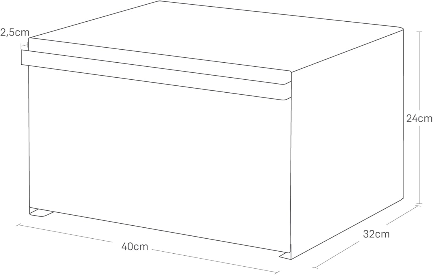 Yamazaki 4352 TOWER Coș pentru pâine, alb, oțel, minimalist, 40 x 34,5 x 24 cm Cutii depozitare alimente Naty Shop