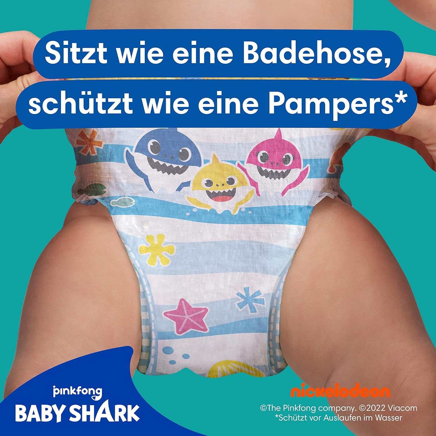 Pampers Splashers Baby Shark limitált kiadású eldobható úszópelenka 4-5, 11, 9kg-15kg, biztonságos védelem a vízben