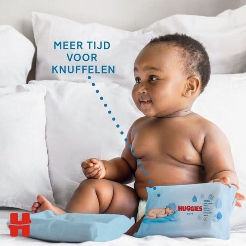 Huggies Pure Baba törlőkendők 18 csomag (összesen 1008 törlőkendő) — 99% tiszta víz — illatmentes a gyengéd tisztítás és védelem érdekében baba nedves törlőkendők Naty Shop