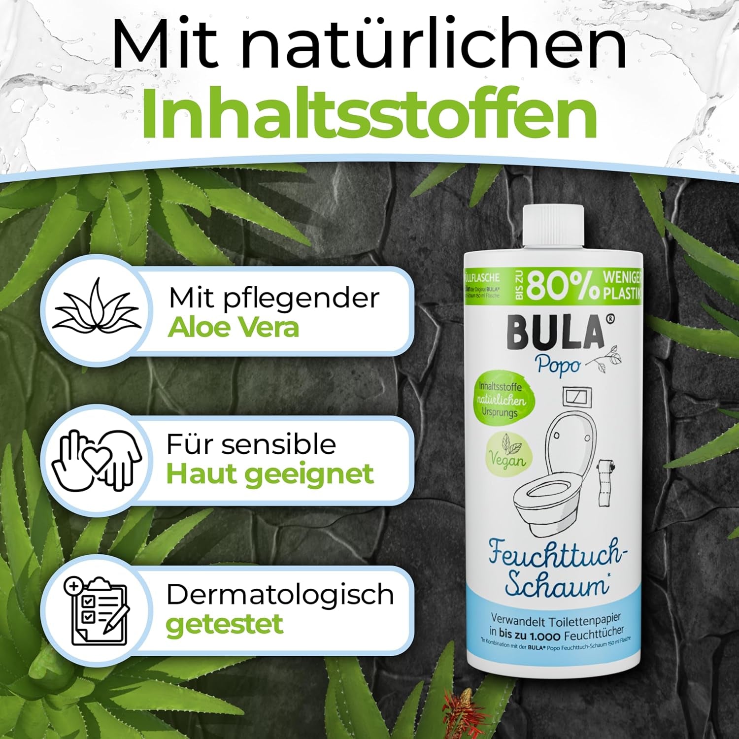 BULA® Popo utántöltő flakon (750 ml) CSAK 150 ml-es és 50 ml-es üvegeink UTÁNTÖLTÉSÉHEZ! | Akár 1000 törlőkendőt is helyettesít! | Természetes eredetű összetevőkkel