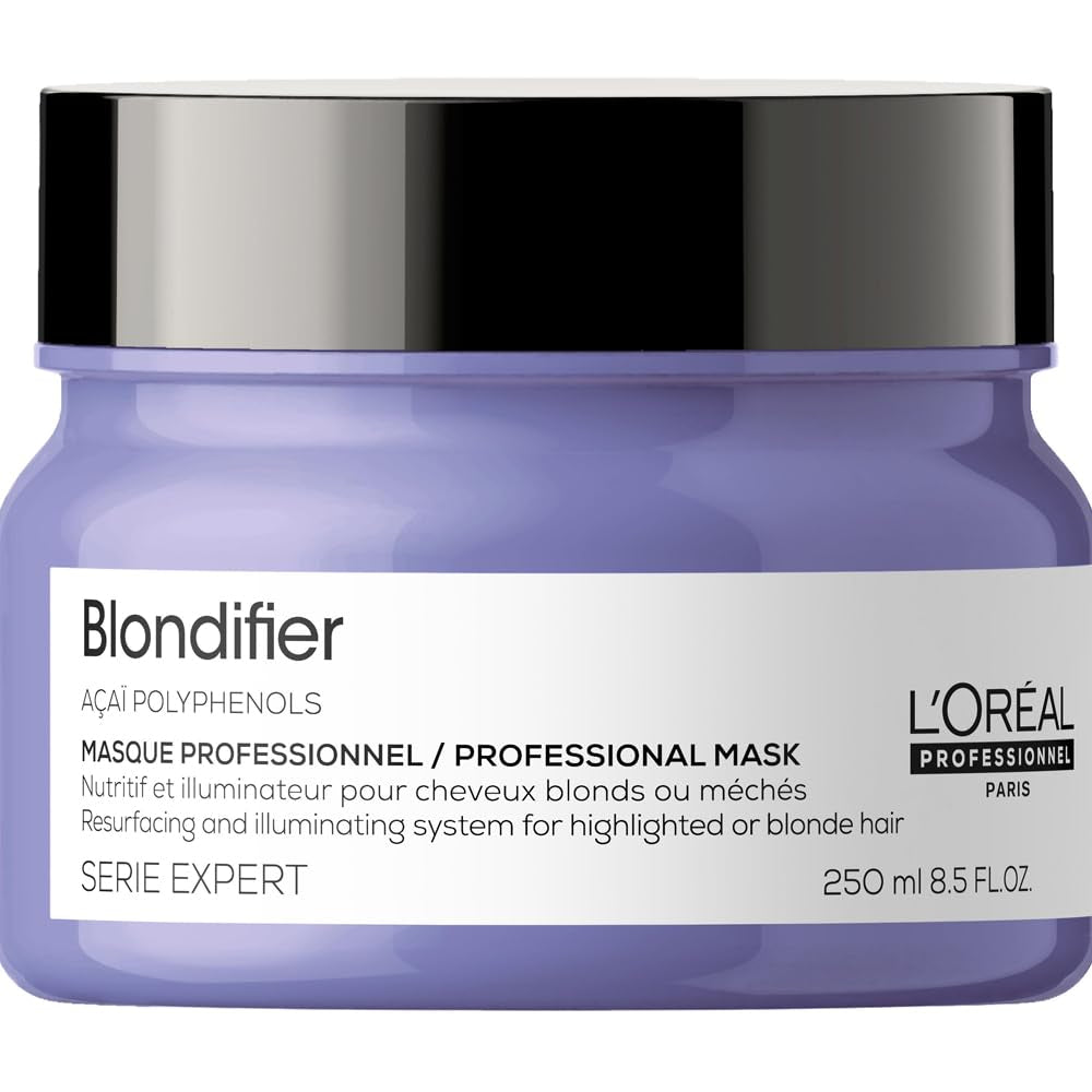 L'Oréal Professionnel | Mască hrănitoare pentru păr blond și decolorat, extract de fructe de Açai, Serie Expert, mască blondă Masca de par Naty Shop