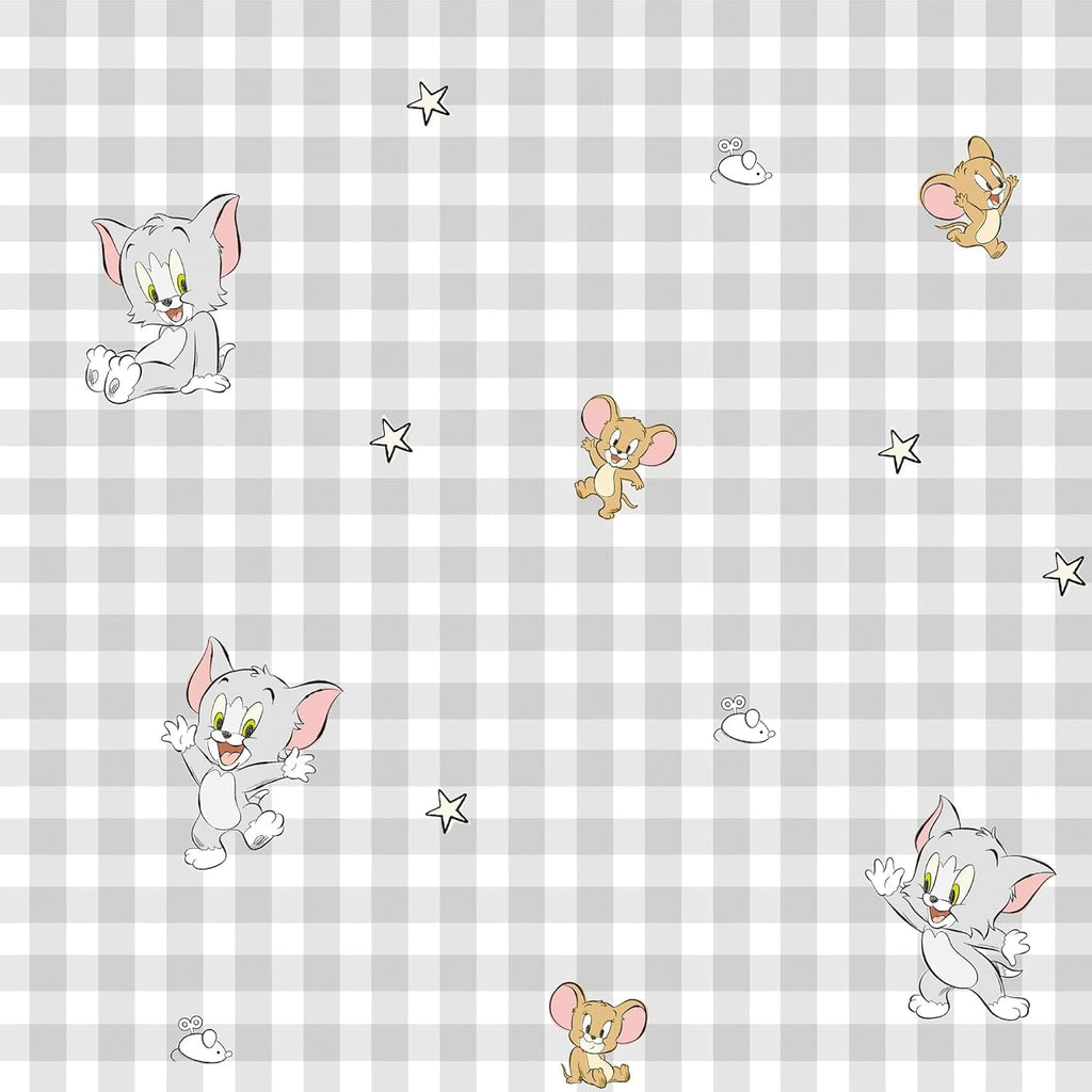 Belum | Plapumă 100% bumbac, model Tom Jerry Vichy, pentru paturi late de 90 cm (90 X 200 cm) Plapumi si pilote Naty Shop