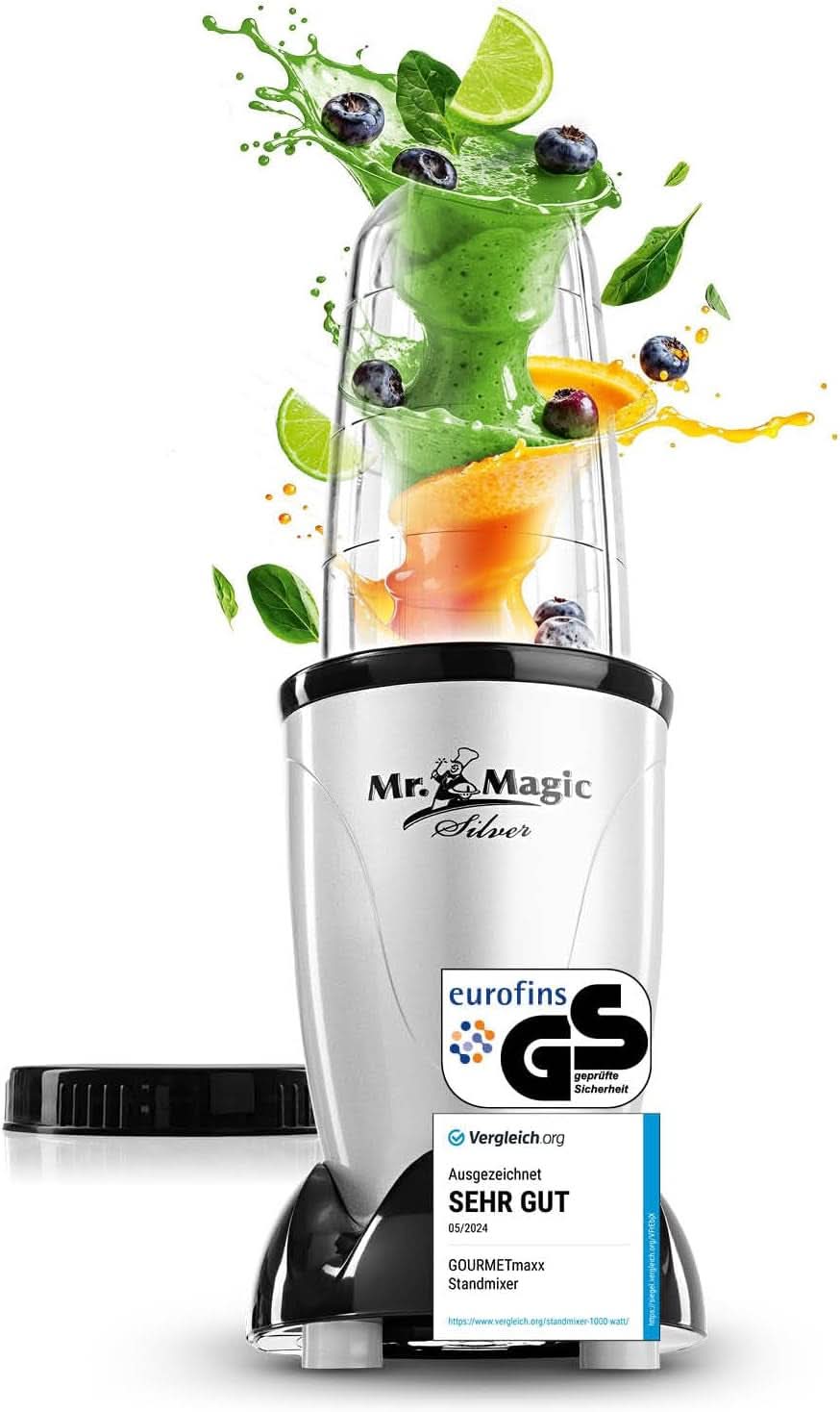 Gourmetmaxx Mr Magic Blender, Smoothie Maker Xxl Naty Shop kiegészítő csomaggal