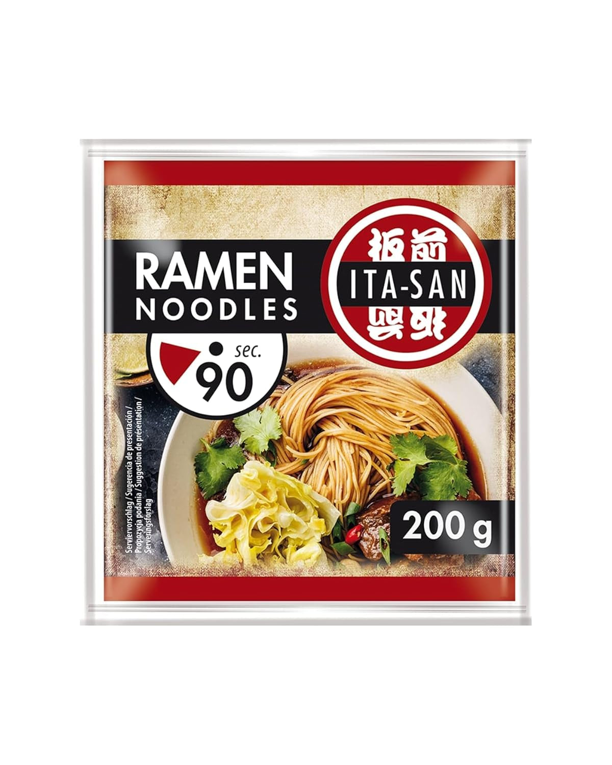 ITA-SAN Ramen tészta, gyorsan és egyszerűen elkészíthető, 30 x 200 g