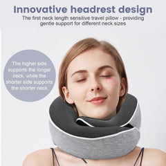 Pernă pentru gât, pernă de călătorie din spumă de memorie, pernă pentru gât din spumă de memorie, design ergonomic, cu mască pentru ochi, 2 dopuri de urechi și pungă de depozitare, perfectă pentru a dormi pe drum atunci când călătoriți Perne ortopedice cervicale Naty Shop