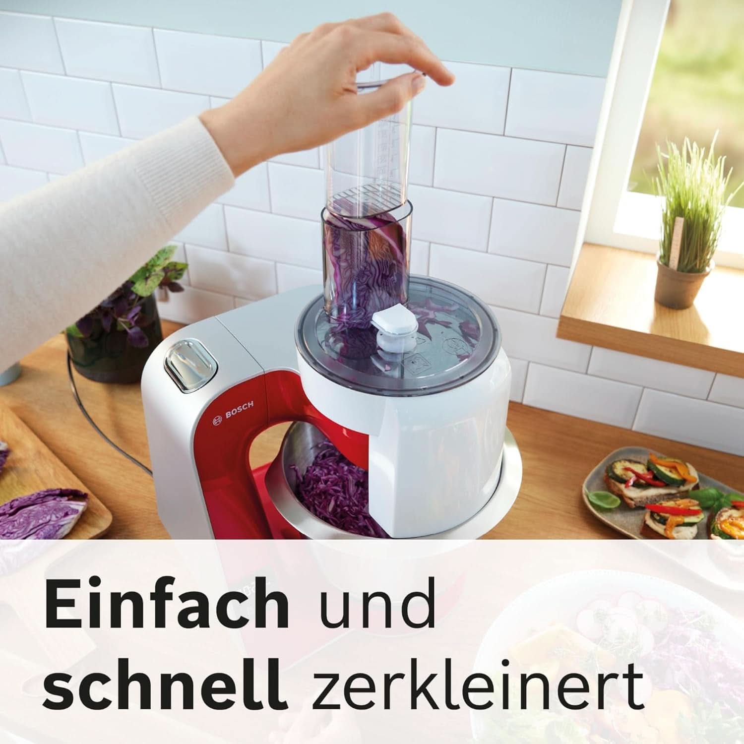 Konyhai robotgép Bosch Series 4 MUM5X720, integrált mérleg, rozsdamentes acél tál 3,9 l, keverő 1,25 l, 1000 W Tartozékok Élelmiszer és szoptatás Bebe Naty Shop