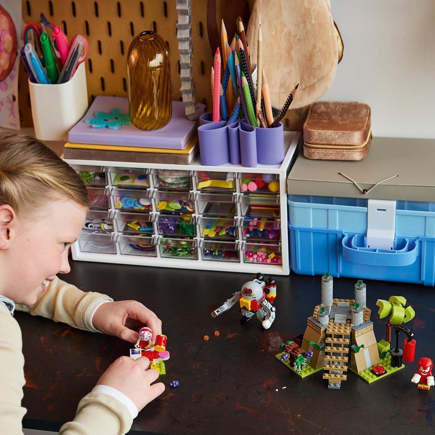 LEGO Sonic the Hedgehog csuklók és a Mester Emerald szentélye gyűjthető játékjátékos, ajándék kaland építőkészlet fiúknak és lányoknak 8 éves 76998 építőkészlet Besuche den LEGO-Store