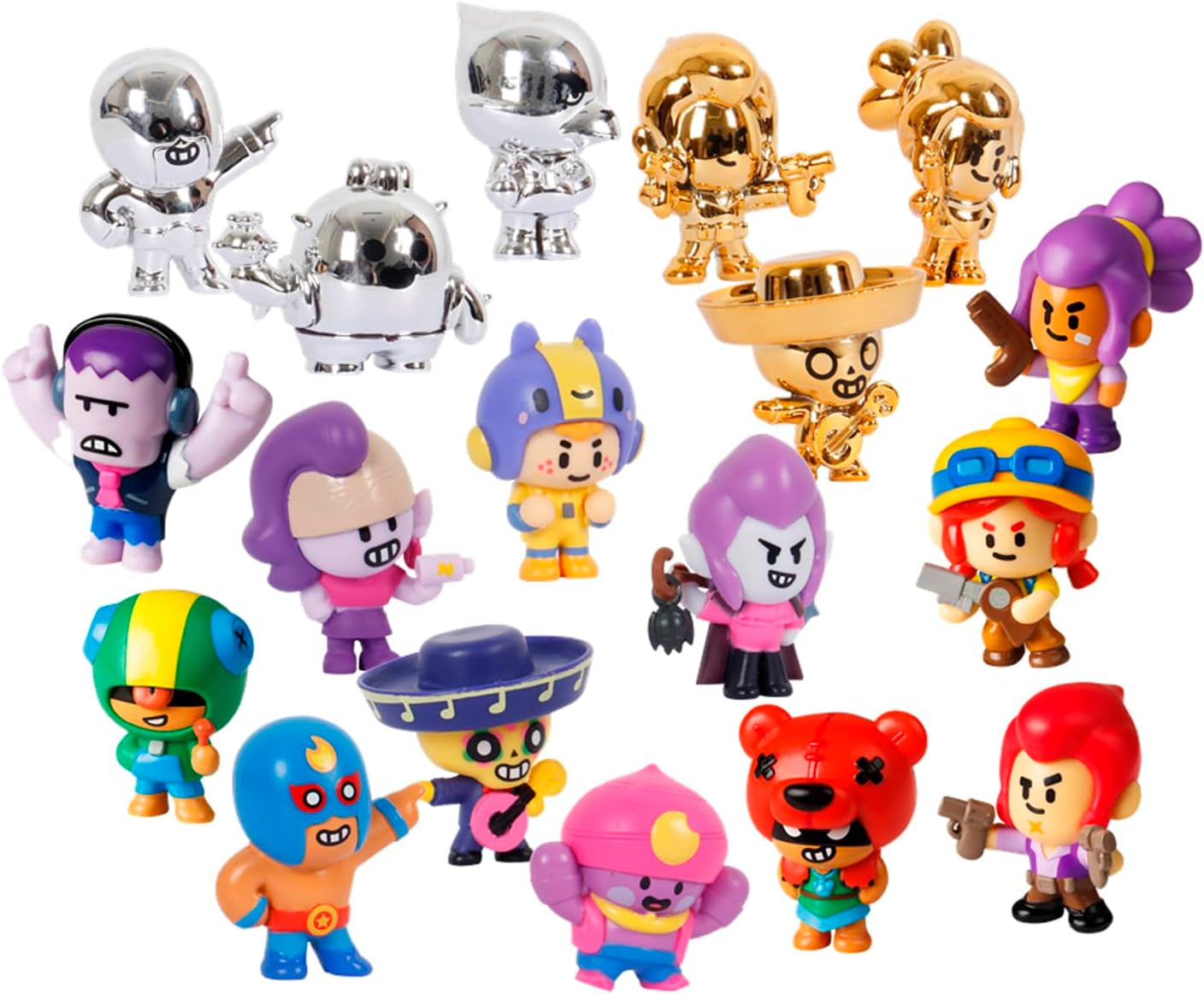 Bizak Brawl Stars 64112017-1 1. figura darab 4 cm-es figura meglepetésdobozban Többszereplős harci játék Korosztály 3+ Akciófigurák Naty Shop