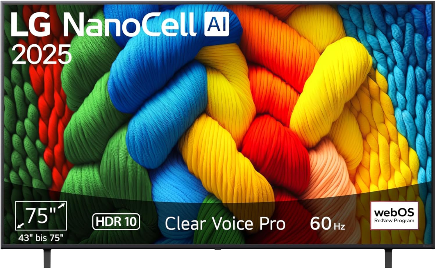 Televizor LG 50NANO80A6B, 50 inch (127 cm), 4K NanoCell AI TV (procesor α7 Gen8 4K AI, webOS 25, 60Hz) [Anul modelului 2025]