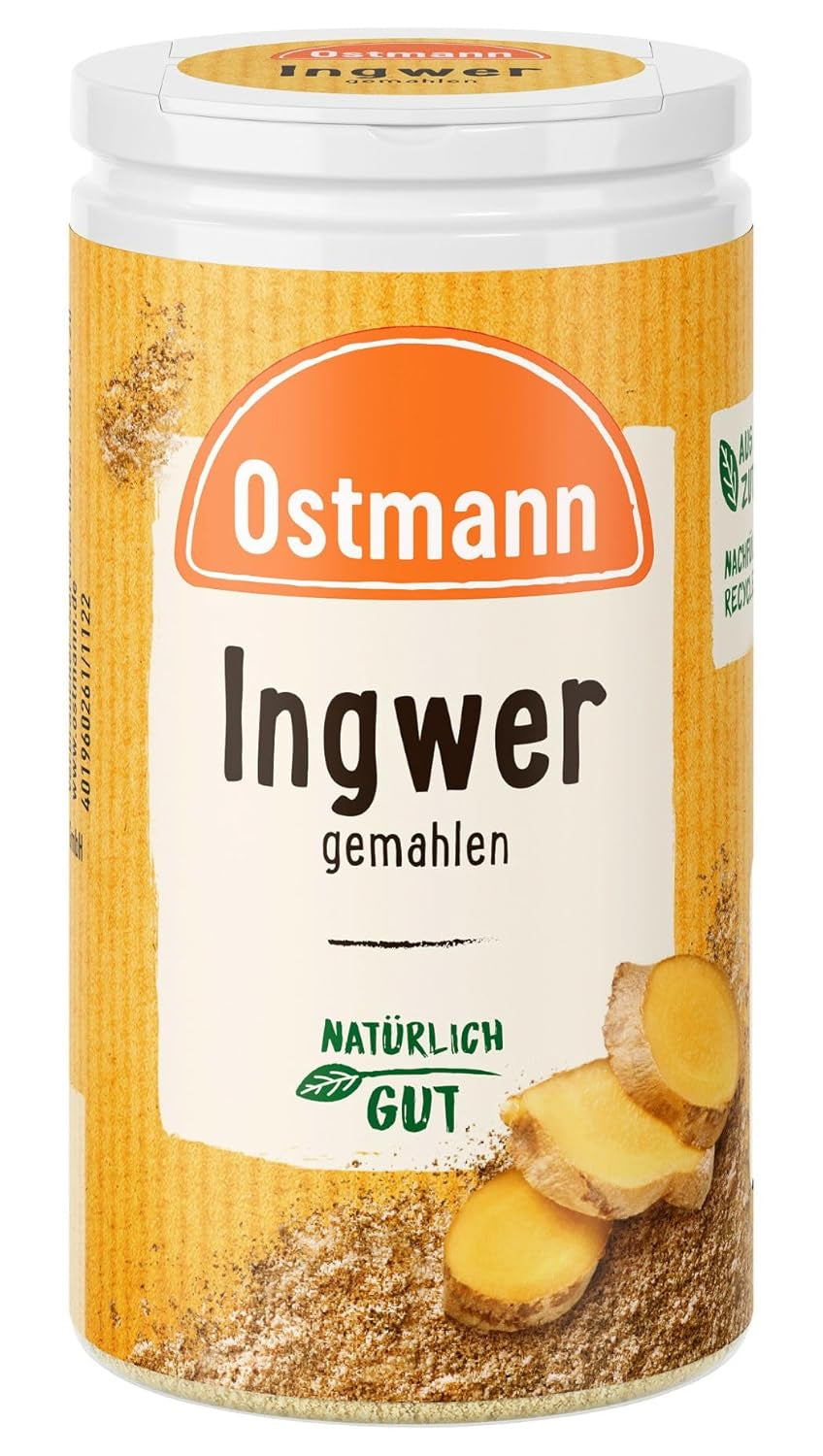 Ostmann Gewürze - Ingwer gemahlen | Nachfüllbare & újrahasznosítható Verpackung | 30 g in der Streudose